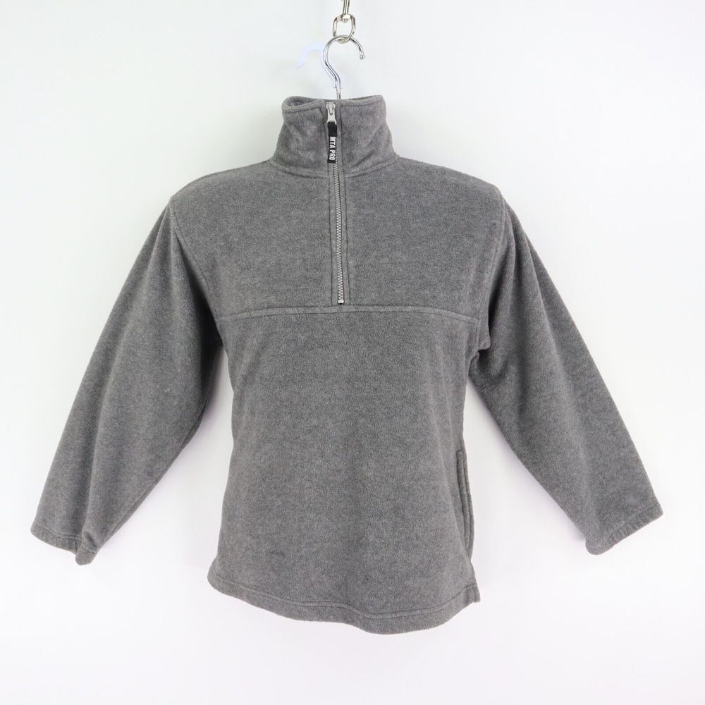Simple Pleasures 1/4 Zip‎ Jacket Activewear Mens Size S Gray Fleece Pockets Soft